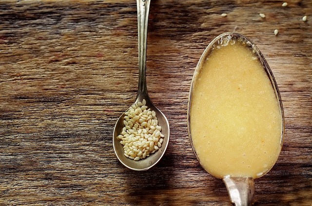 Tahini, Sesame Paste, In A Spoon